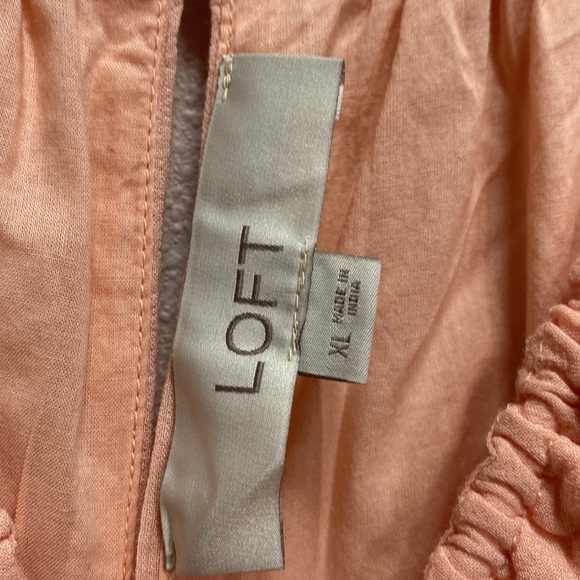 Loft Flounce Halter Midi Dress Large peach costal sunset - Picture 4 of 12